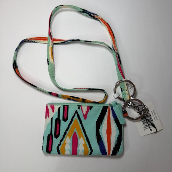 Vera Bradley Pueblo Aztec Print Zip ID Case & Lanyard NWT - Picture 3 of 3